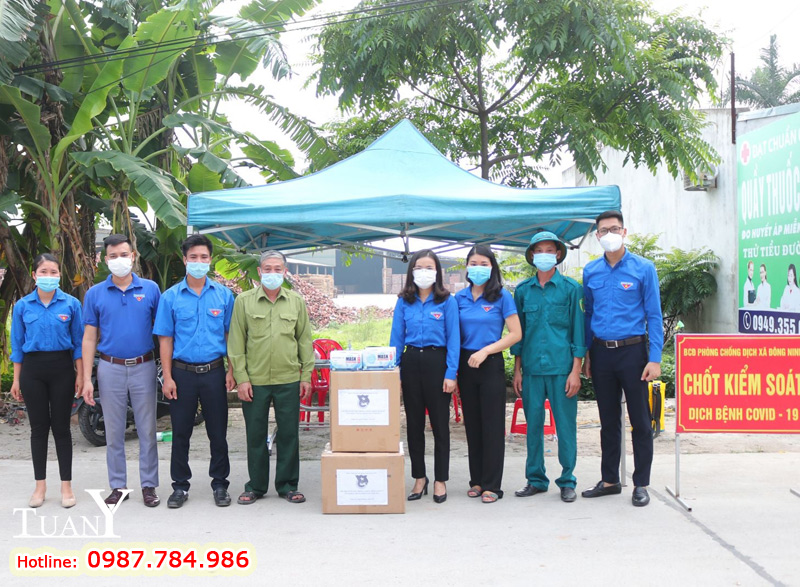 Tuổi trẻ tỉnh Hưng Yên chung tay hỗ trợ huyện Khoái Châu, Thị xã Mỹ Hào phòng, chống dịch bệnh Covid-19