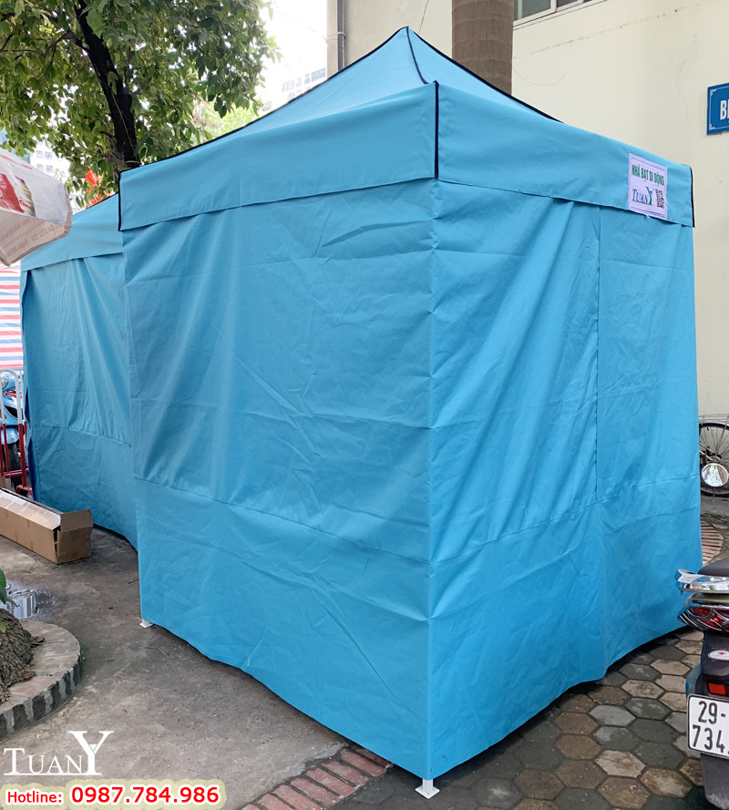Nhà bạt di động 2mx2m quây kín làm phòng sơ khám ban đầu tại Bệnh viện phục hồi chức năng Hà Nội