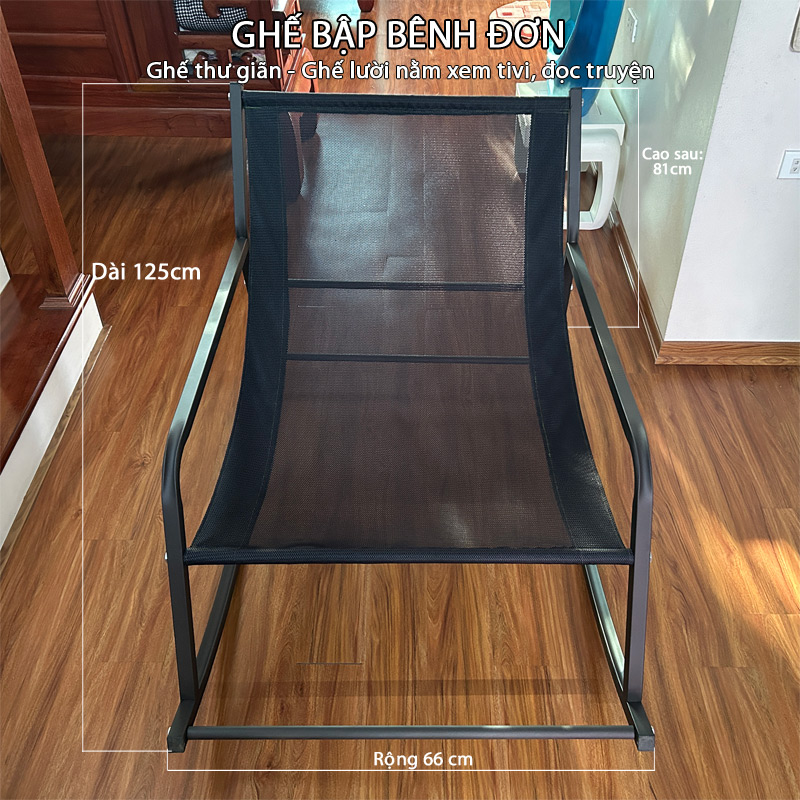 Kích thước Ghế bập bênh ĐƠN - Dùng cho 1 người