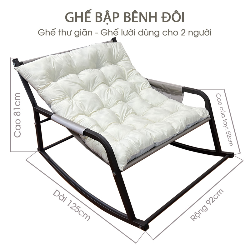 Kích thước Ghế bập bênh ĐÔI