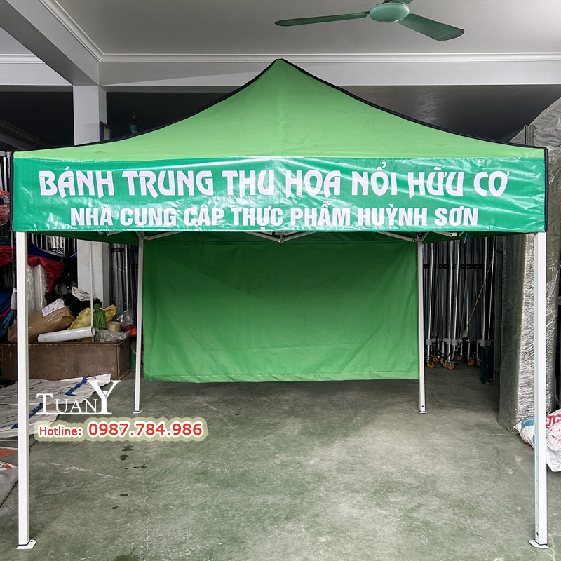 Nhà bạt 2mx2m - Gian hàng bánh Trung Thu hữu cơ của NCC thực phẩm Huỳnh Sơn