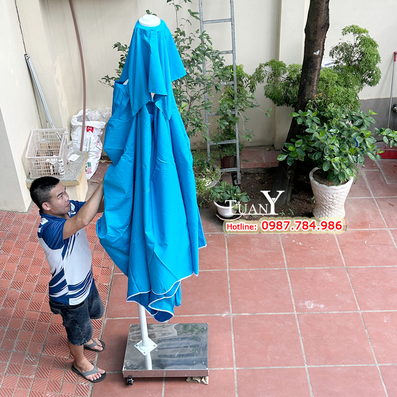 Ô lệch tâm vuông 2,5m khi thu gọn