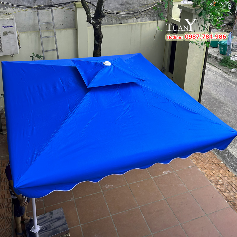Mái ô lệch tâm màu xanh tím than