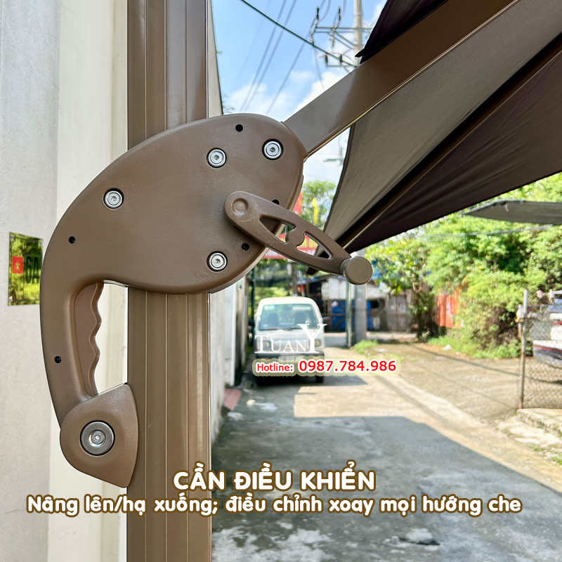 Cần điều khiển nâng/hạ, xoay ô